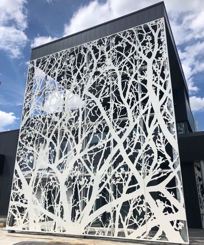 Кассетная облицовка фасада - ARBRES - FRANCE RESILLE - из алюминия / вертикальная / термолакированная