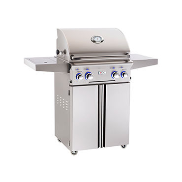 Газовое барбекю - L SERIES - AOG - American Outdoor Grill - мобильное / из нержавеющей стали / со встроенным ящиком