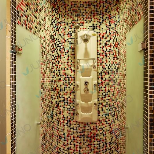 Душевая кабина в итальянском стиле - Juno SPA Design & Manufacture - из мрамора / с распашной дверцей / изогнутая