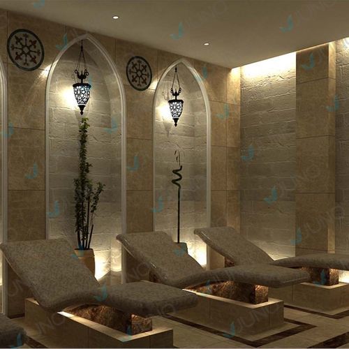 Сиденье для отдыха для профессионального использования - Juno SPA Design & Manufacture - из мрамора / из ткани
