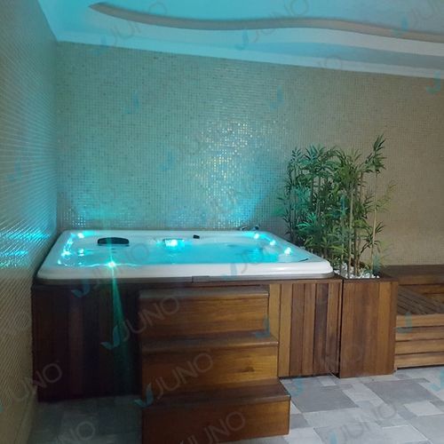 Каркасный спа-бассейн - Juno SPA Design & Manufacture - прямоугольный / несколько мест / из композита