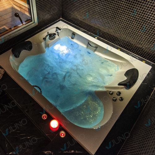 Каркасный спа-бассейн - Juno SPA Design & Manufacture - прямоугольный / несколько мест / из композита