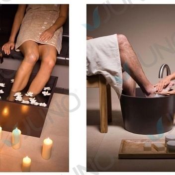 Ванна для ног из металла - Juno SPA Design & Manufacture - из дерева / из мрамора / из композита