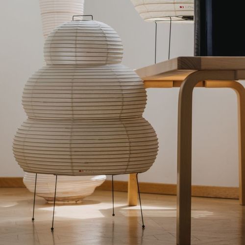 Напольная лампа - AKARI  - vitra - из металлической проволоки / из бамбука / из бумаги