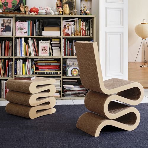 Cтул уникальный дизайн - WIGGLE - vitra - для интерьера / из картона / консольный