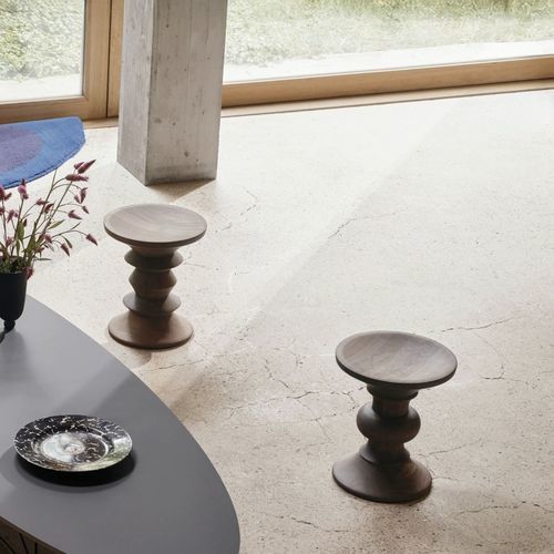 Классический табурет - vitra - из орехового дерева / с основанием из ореха / с центральной опорой