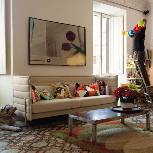 Современный диван - ALCOVE  - vitra - из ткани / с подушками / с высокой спинкой
