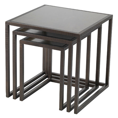 Классический стол Жигонь - SIENA  - Decorus - из стекла / из хромированного металла / квадратный