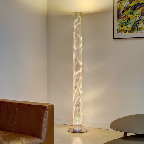 Современная световая колонна - TALL SPIRAL N°5 - Vidé Creation Paris - из нержавеющей стали / LED / для интерьера
