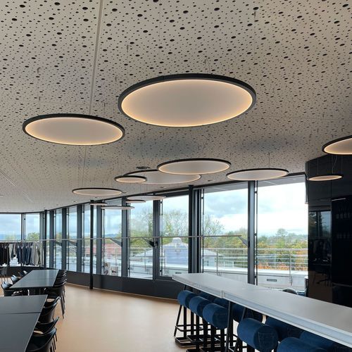 Горизонтальный светильник - luna S1250 - Andcosta - подвесной / LED / круглый