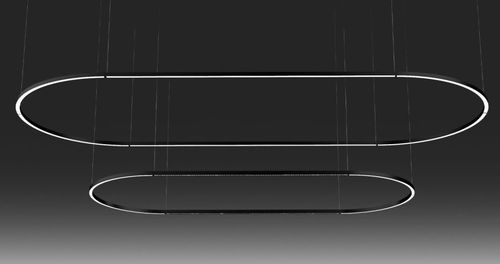 Овальный светильник - daytona S1800x3500 - Andcosta - подвесной / LED / IP20