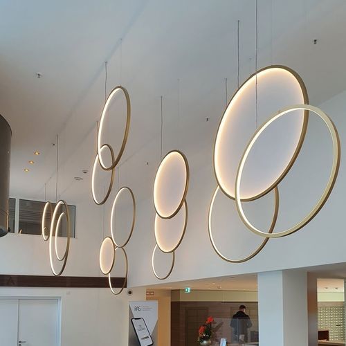 Подвесной светильник - circus round vertical S1000 v2 - Andcosta - LED / в форме колец / IP20