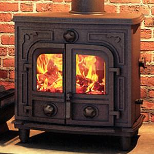 Печь с паровым котлом на дровах - HERCULES  - Broseley Fires - многотопливная / традиционная / из металла