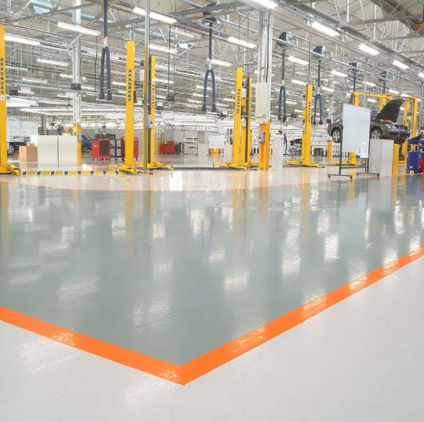 Напольное покрытие из эпоксидной смолы - FLOWCOAT SF41 - Tremco CPG Iberia & Italy - Flooring - из жидкой эпоксидной смолы / для интерьера / для ступени
