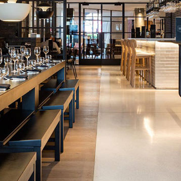 Напольное покрытие из полиуретана - MONDÉCO TERRAZZO - Tremco CPG Iberia & Italy - Flooring - для интерьера / для ступени / для кухни