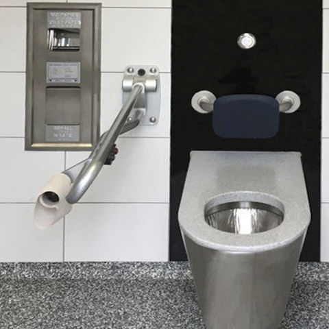 Приставной унитаз - DISABLED ACCESS - HERING Sanikonzept GmbH - из металла / для профессионального использования / овальный