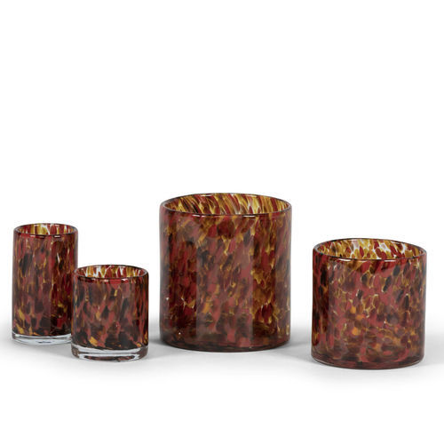 Современная ваза - ORANGE RED DCG - DEKOCANDLE - из дутого стекла