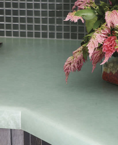 Рабочая поверхность из камня - BIO-GLASS® : ORIENTAL JADE - Coverings ETC - для кухни / из переработанных материалов