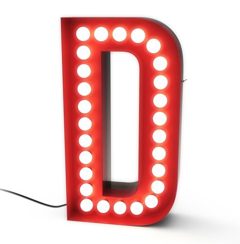 Напольная лампа - LETTER D - DelightFULL - из алюминия / из нержавеющей стали / уникальный дизайн