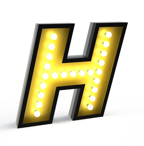 Напольная лампа - LETTER H - DelightFULL - из алюминия / из нержавеющей стали / уникальный дизайн