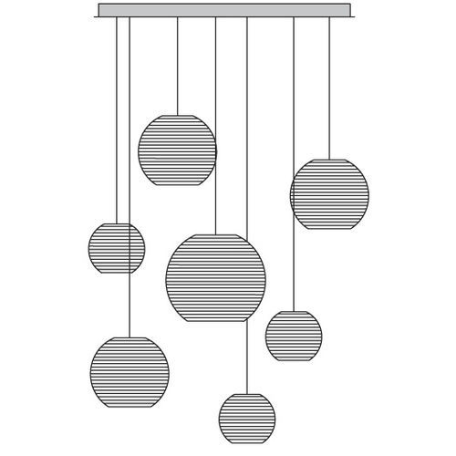 Современная люстра - SCALABILITY - graypants  - из стекла / с шарами / одноуровневая