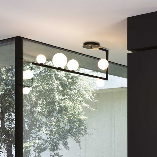 Современная люстра - BIRDS PL5 - Ideal Lux S.r.l.  - из дутого стекла / из металла / из латуни