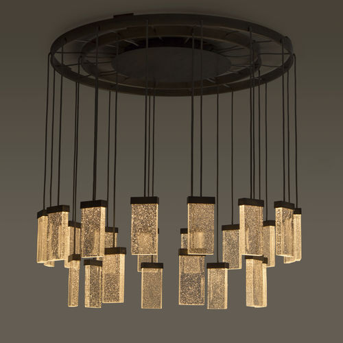 Современная люстра - 24 GRAND CRU CHANDELIER - MASSIFCENTRAL - из стекла / из алюминия / LED