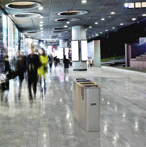 Мусорный контейнер с сортировкой - MUNICH - CERVIC ENVIRONMENT - из гальванизированной стали / из нержавеющей стали / для интерьера