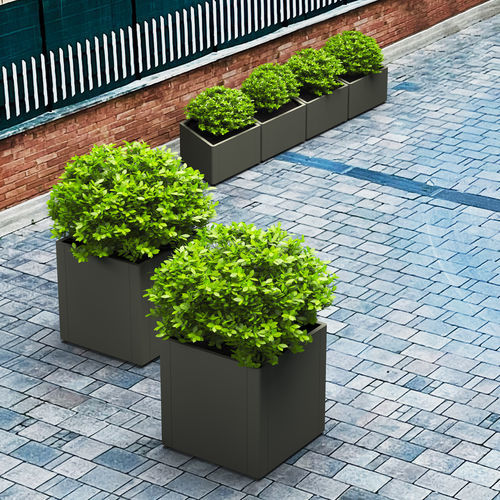 Кадка для садовых растений из гальванизированной стали - Osaka - CERVIC ENVIRONMENT - квадратная / модульная / с высоким сопротивлением