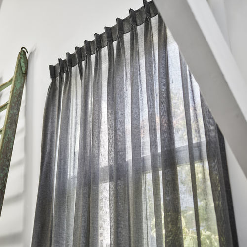 Однотонная гардинная занавеска - RAVELLO  - KOBE INTERIOR FABRICS - из льна / из вискозы / из полиэстера