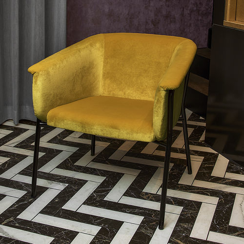 Обивочная ткань - LAPIS FR - KOBE INTERIOR FABRICS - однотонная / из полиэстера / из бархата