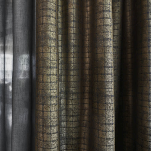 Ткань для штор - MEMORIES FR   - KOBE INTERIOR FABRICS - c геометрическим рисунком / полиэстер FR / моющаяся