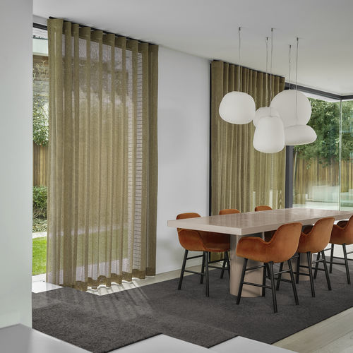 Однотонная гардинная занавеска - ESMARIA   - KOBE INTERIOR FABRICS - из полиэстера / моющаяся / прозрачная