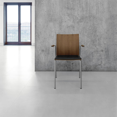 Минималистский стул для посетителей - MILANO LIGHT 5206/A - Brunner GmbH - для интерьера / из ткани / из кожи