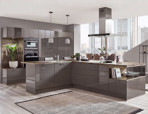 Современная кухня - FLASH 453 - nobilia - из ламината / островного типа / L-образная