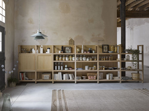 Современный стеллаж - Libreria Display  - DIBIESSE - из дерева / для кухни / со встроенным ящиком