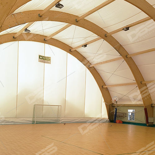 Натяжная конструкция на деревянном каркасе - WOODEN HALLS - DBS Mont - для покрытий / с мембраной из ПВХ / для общественных мест