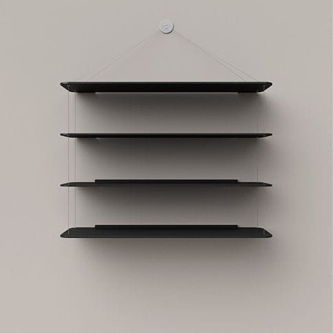 Настенный стеллаж - WIRE BOOK CASE - karakter - современный / из дерева / из стали