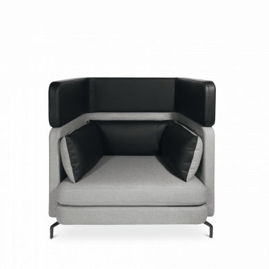 Современное кресло - W-LOUNGE HIGH ONE - Wagner - Eine Marke der Topstar GmbH - из ткани / из кожи / из губки