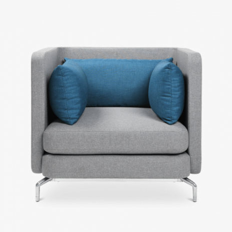 Современное кресло - W-LOUNGE LOW ONE - Wagner - Eine Marke der Topstar GmbH - из ткани / из металла / со съемной подушкой