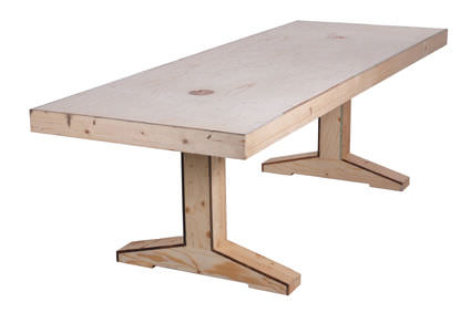 Современный стол - 1890 - piet hein eek - из дерева / прямоугольный