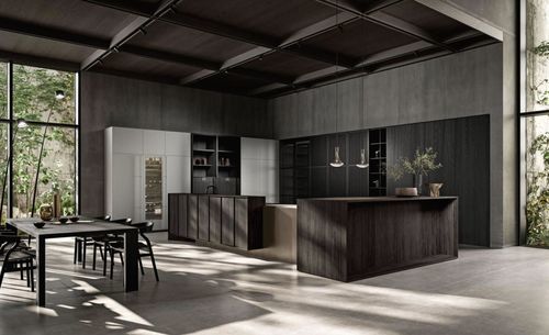 Современная современная кухня островного типа - TAI O - Key cucine - из известняка / из мрамора / из лакированного металла