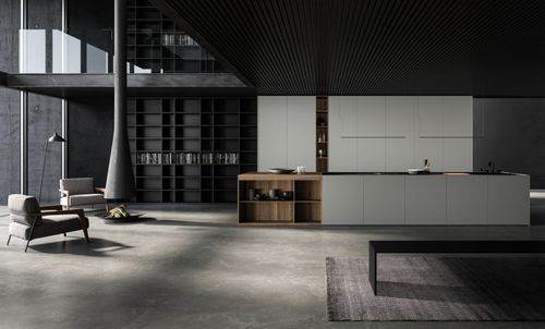 Современная кухня - TWINS - Key cucine - из алюминия / из лакированного алюминия / из натурального дуба