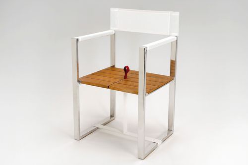 Современный cтул - RED PULL - Nautinox Living - из ткани / складной / с основанием в виде салазок