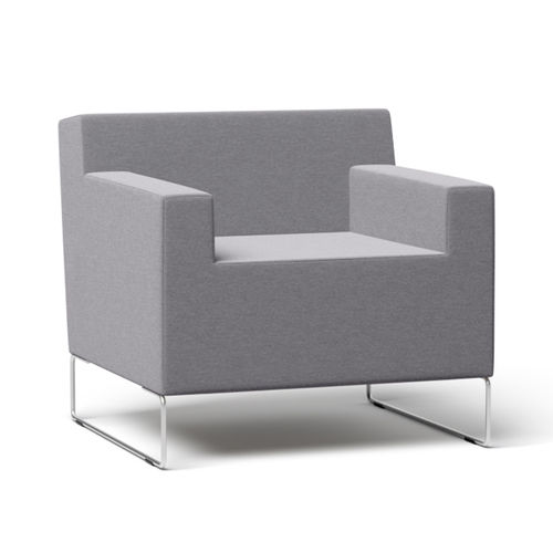 Современное кресло - JAMMY - april furniture - из ткани / из нержавеющей стали / со съемной подушкой