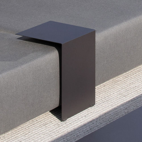 Современный вспомогательный столик - FOLD - april furniture - из нержавеющей стали / с основанием из нержавеющей стали / квадратный