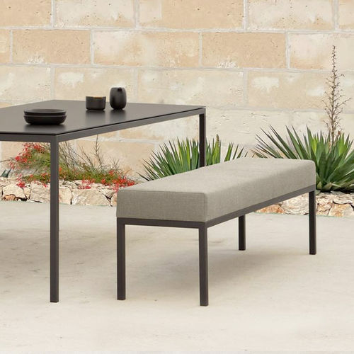 Современная скамейка для сада - ERI - april furniture - из ткани / из нержавеющей стали / без спинки