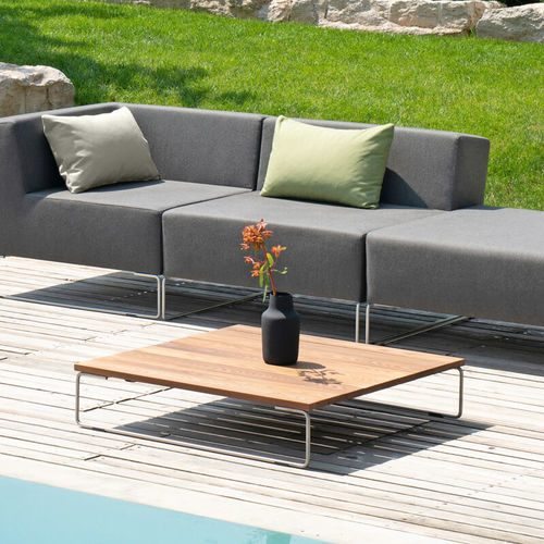 Современный журнальный столик - ISY - april furniture - из ясеня / из нержавеющей стали / с основанием из нержавеющей стали