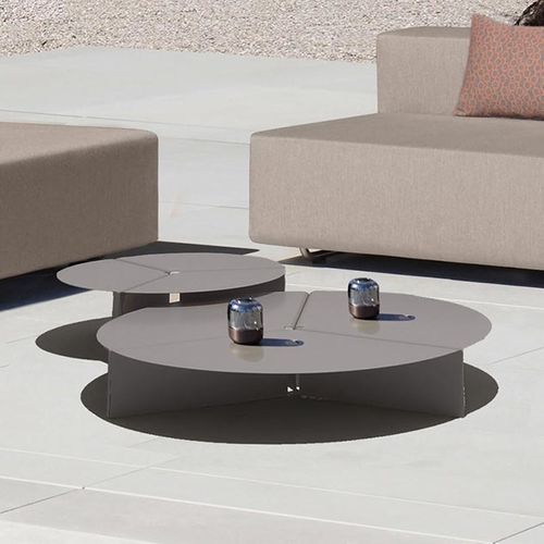 Современный журнальный столик - PEACE - april furniture - из металла / с основанием из металла / круглый