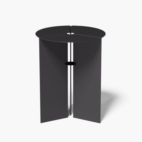 Современный вспомогательный столик - PEACE - april furniture - из нержавеющей стали / с основанием из стали / круглый